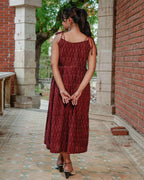 Maroon Glorious Strappy Dress