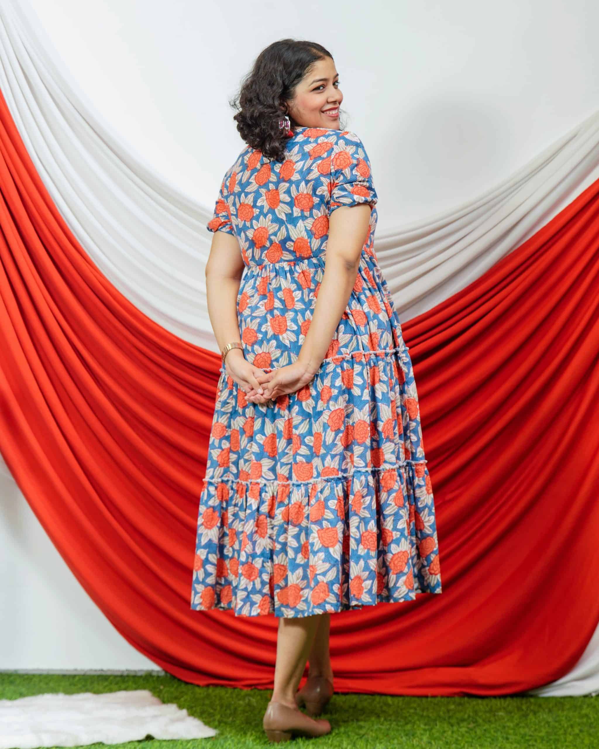 Blooming Vine Tiered Maternity Dress