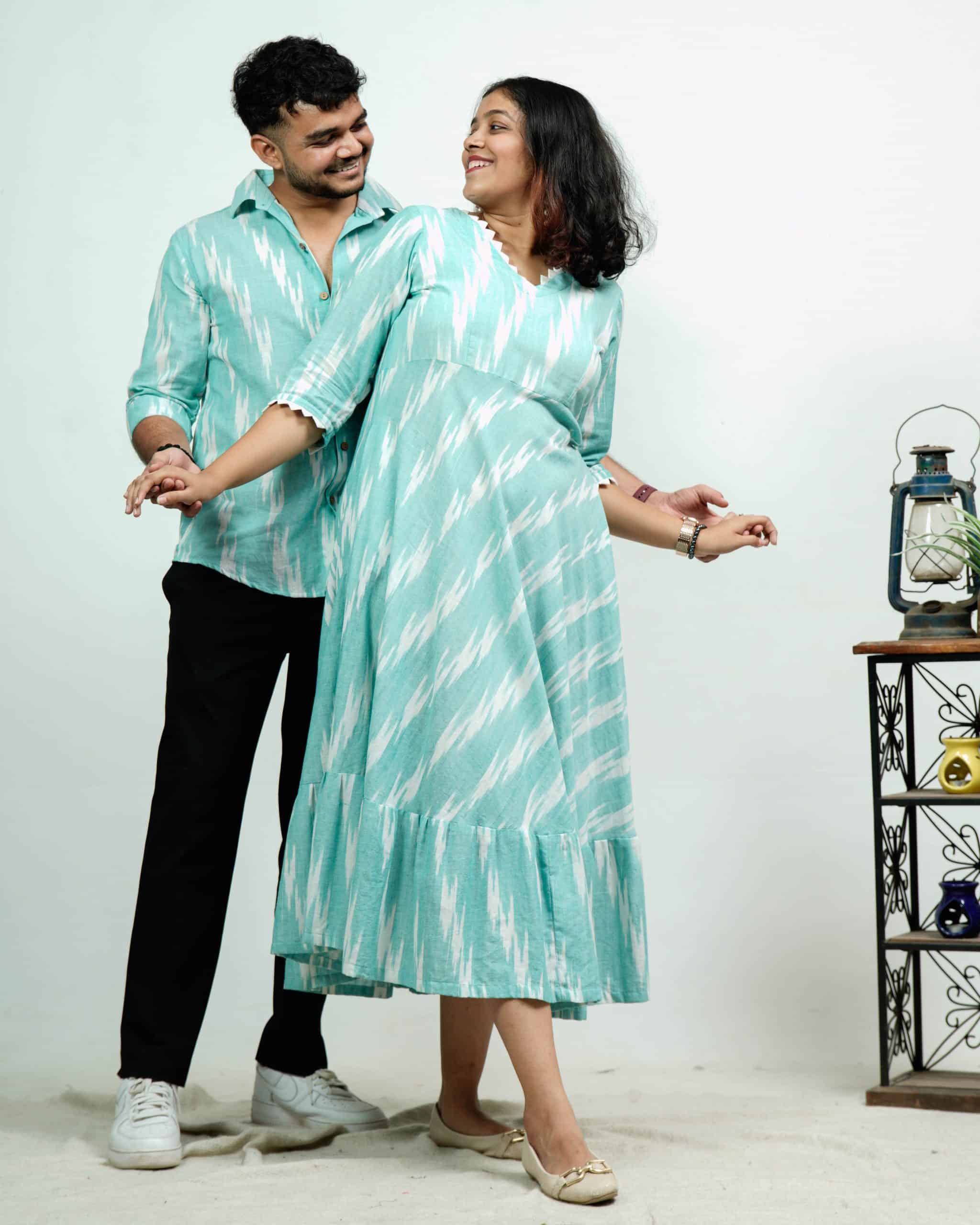 Sea Green Panache Couple Set