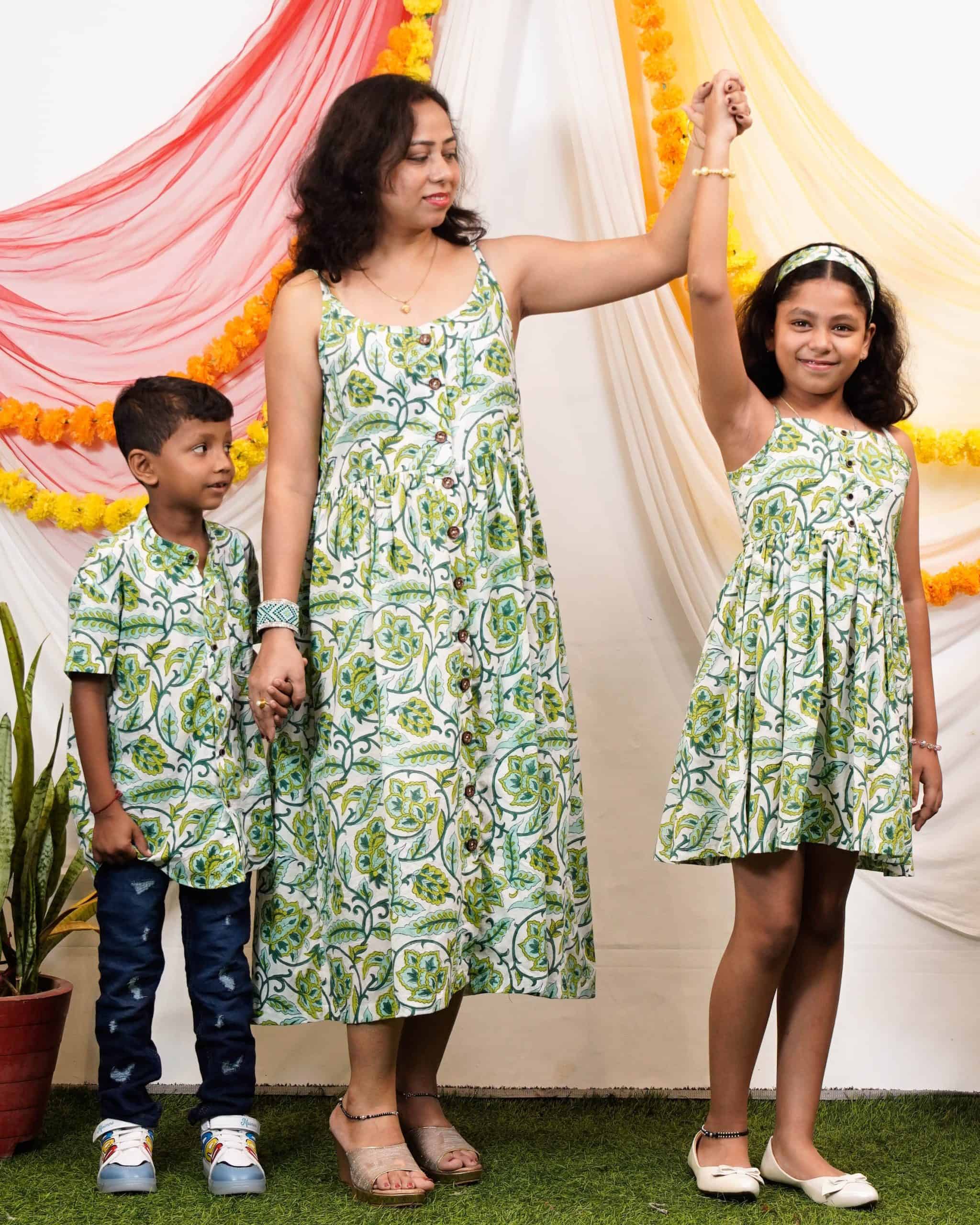 Forest Floral Mom Kid Twinning