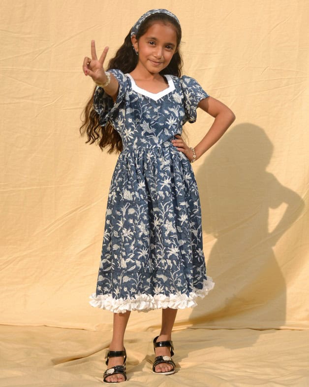 Moonstone Grey Kids Dress Main image