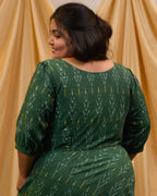 Fern Green Ikat Plus Size Dress