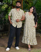 Green Mango Long Frill Couple Set