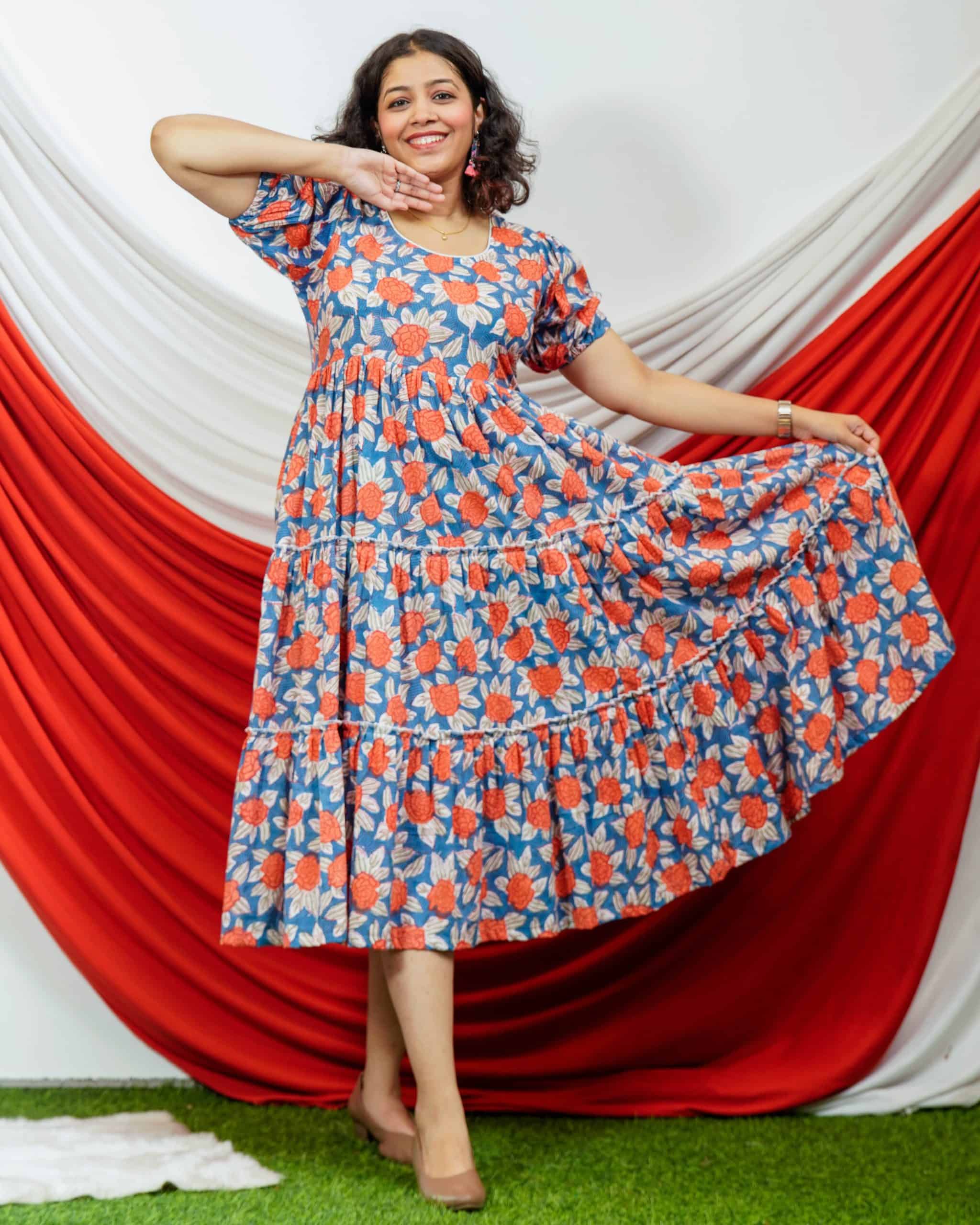 Blooming Vine Tiered Dress