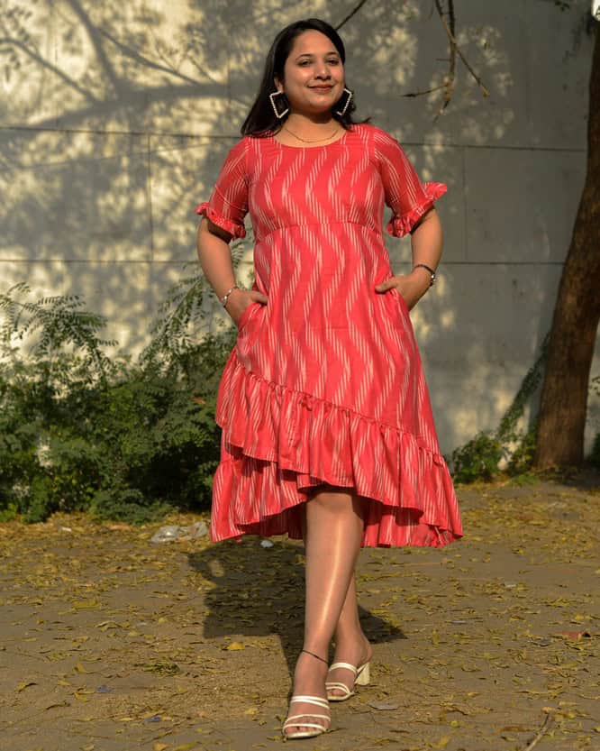 Flamingo Pink Senorita Ikat Dress