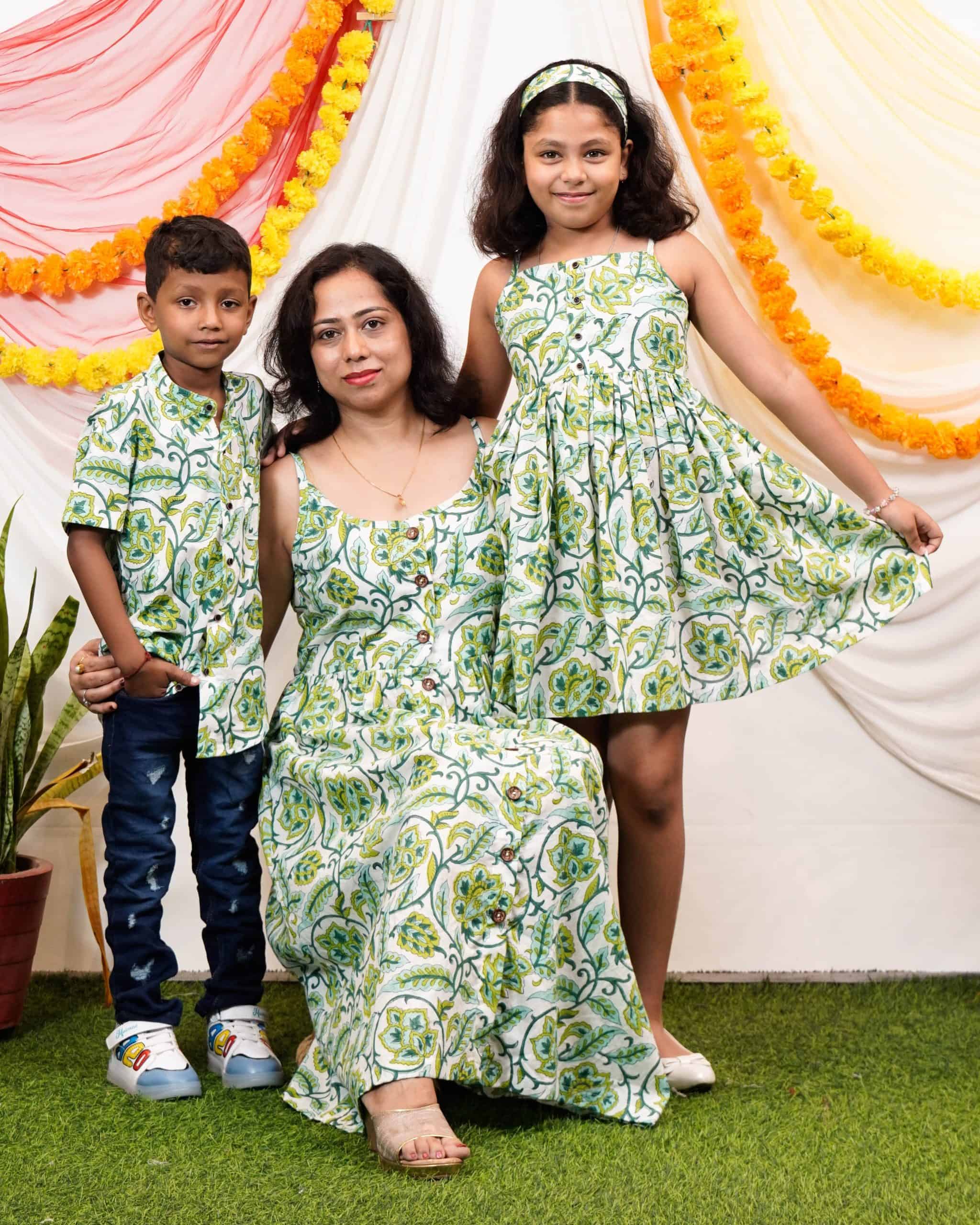 Forest Floral Mom Kid Twinning