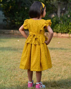 Sunbeam Yellow Cutwork Dress