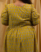 Leafing Yellow Plus Size Dress
