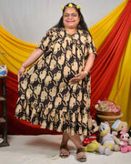 Black Lisa Midi Maternity Dress