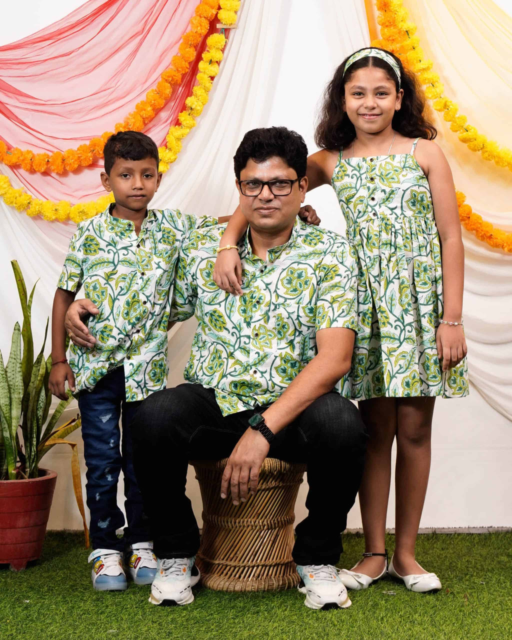 Forest Floral Father Kid Twining