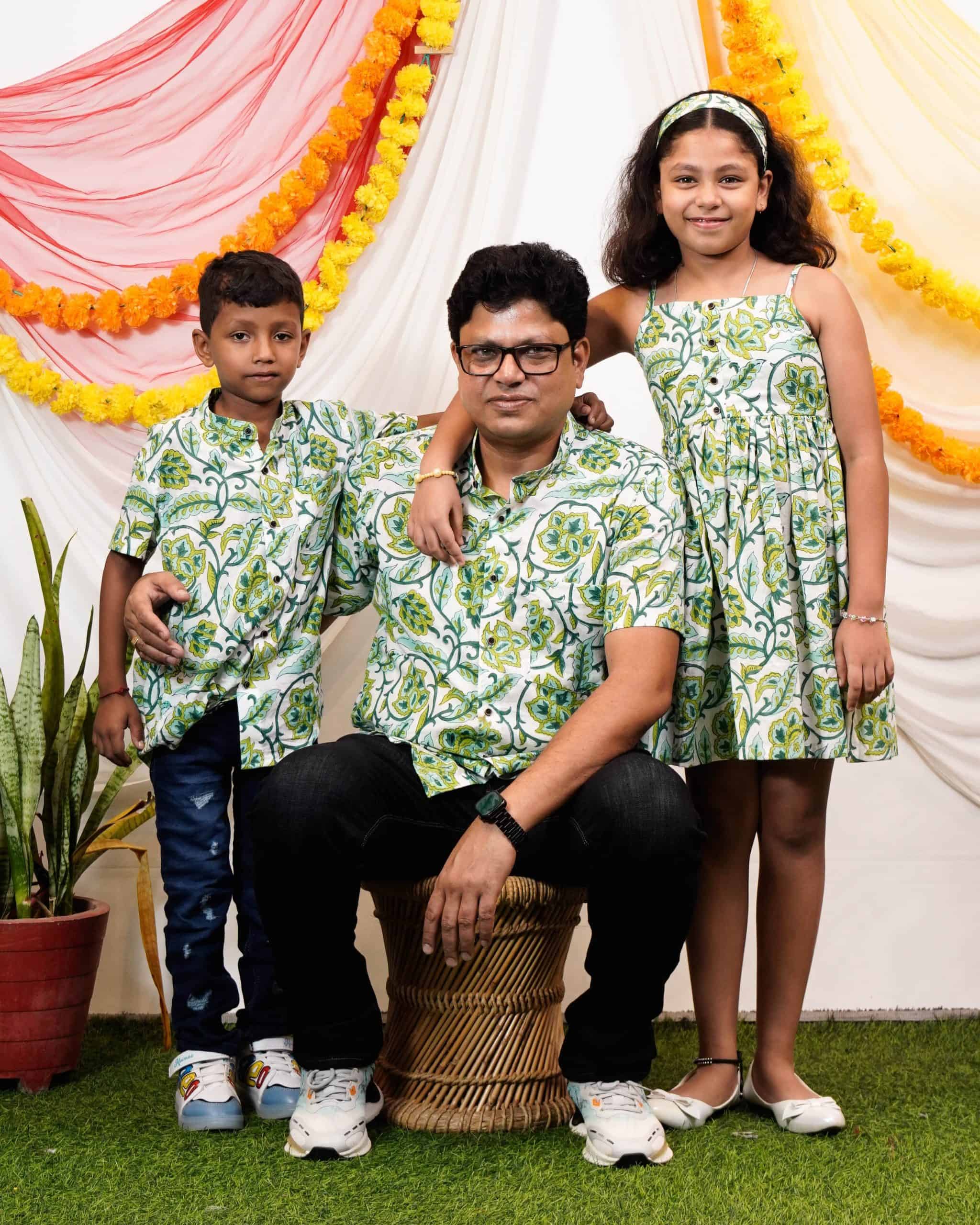 Forest Floral Father Kid Twining