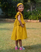 Sunbeam Yellow Cutwork Dress