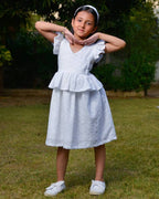White Cutwork Kids Dress