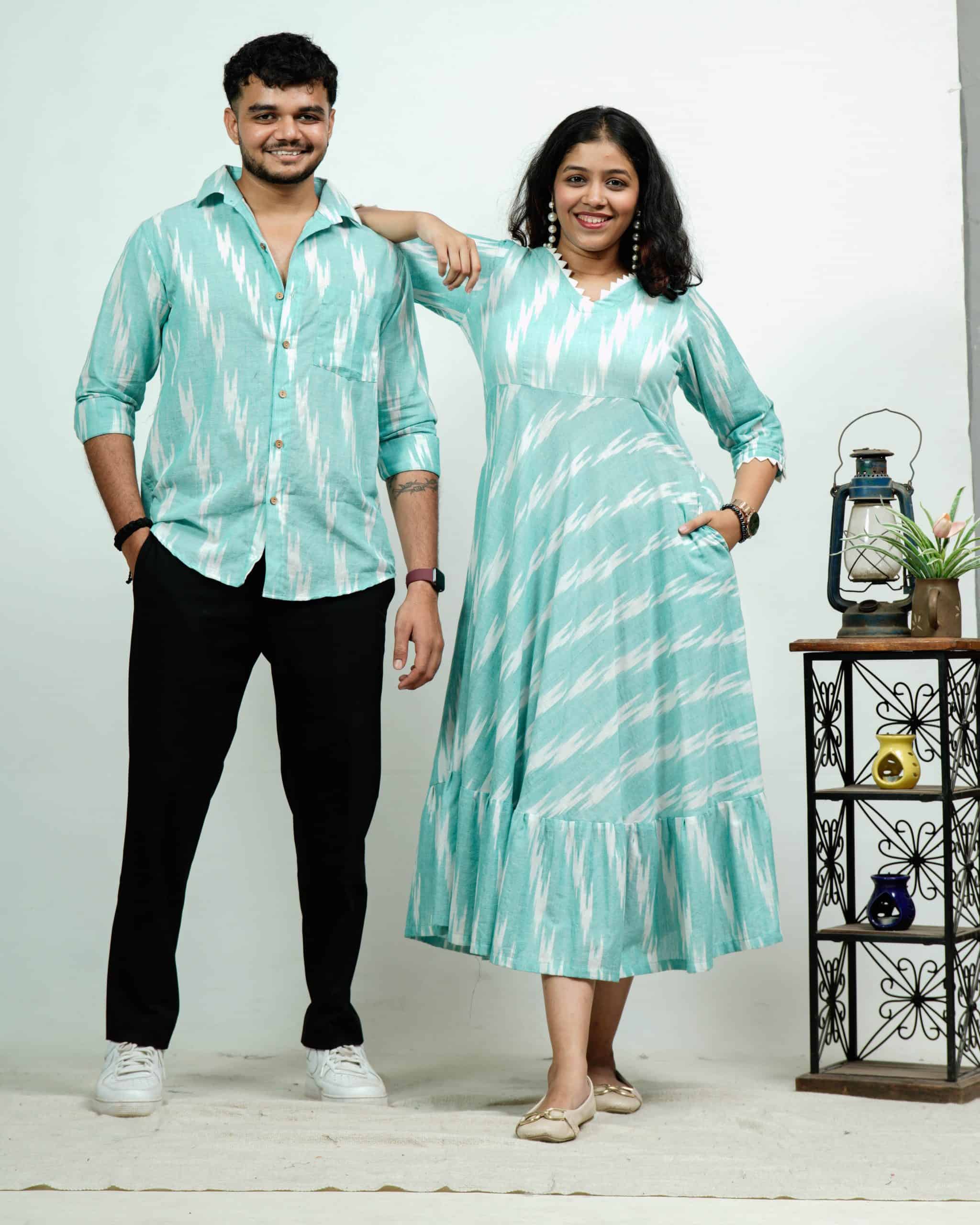 Sea Green Panache Couple Set