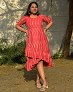 Flamingo Pink Senorita Ikat Dress