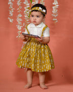 Yellow Fish Print Mother Daughter Twinning