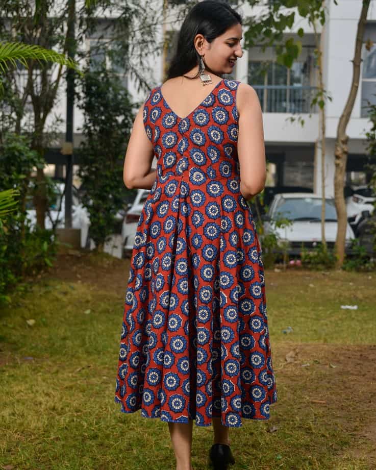 Red Pinwheel Skater Dress