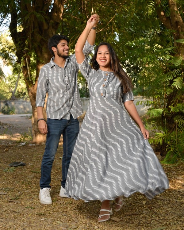 Greywood Anarkali Dress Couple Set Main image