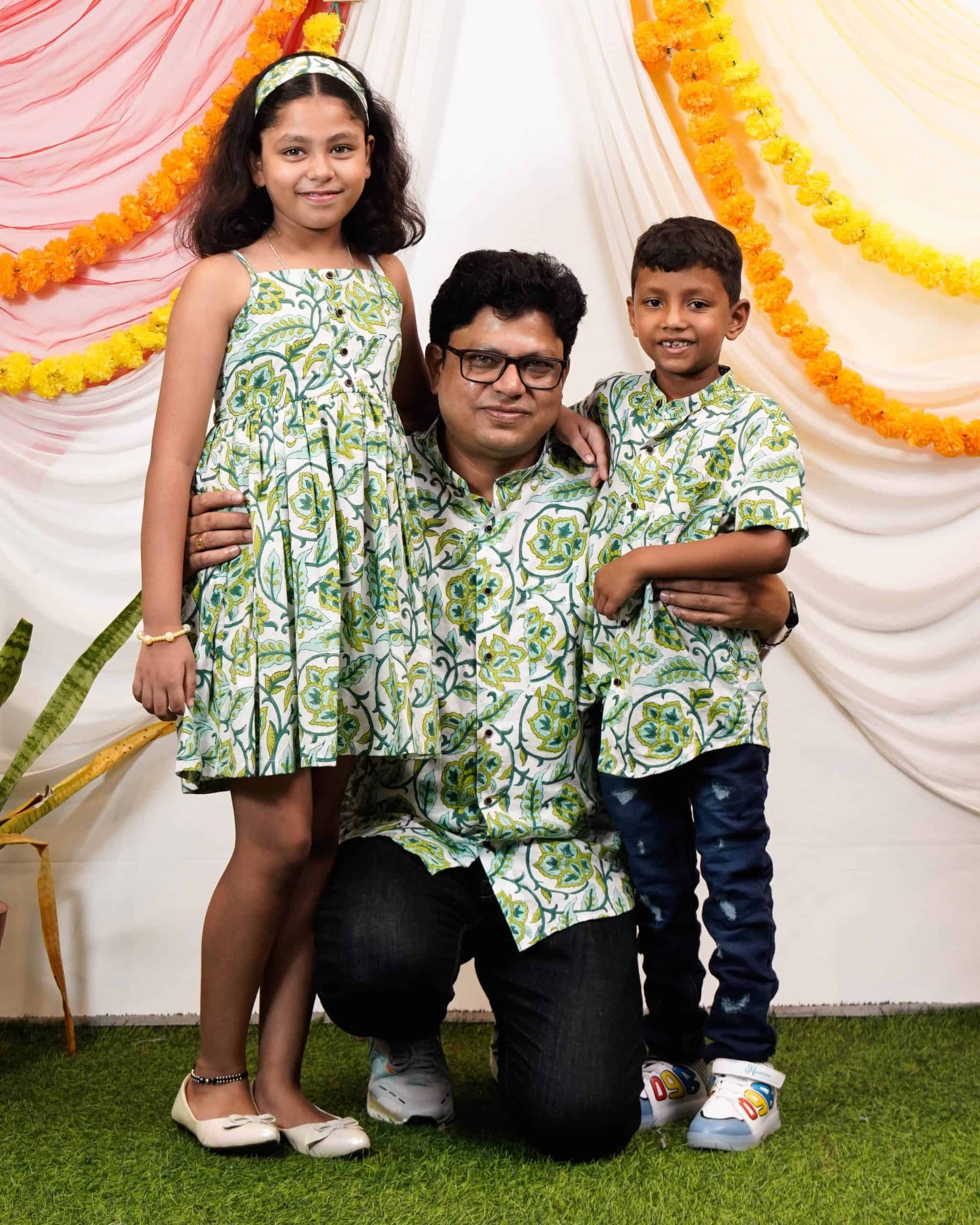 Forest Floral Father Kid Twining
