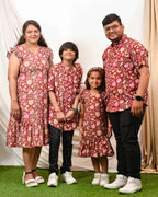Maroon Lily Frill Family Set