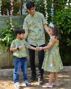 Mint Green Starry Short Family Set