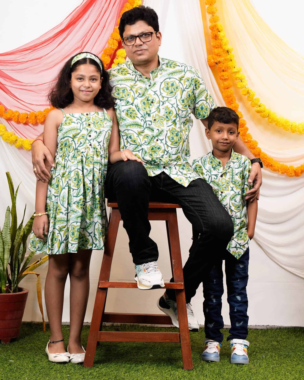 Forest Floral Father Kid Twining