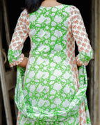 Swan White Anarkali Set