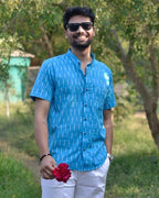 Blue Punch Ikat Shirt