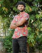 Leafing Red Floral Shirt