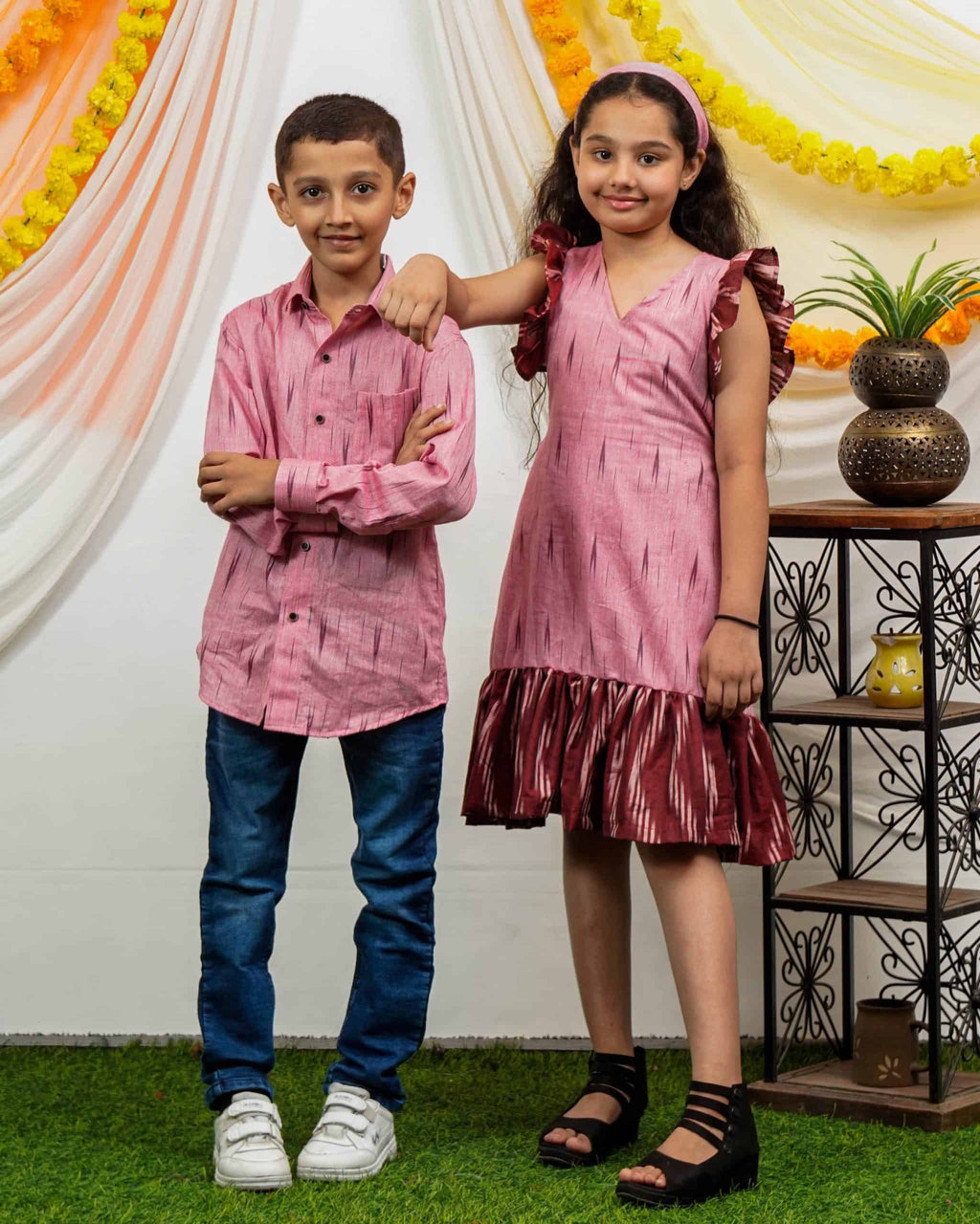 Pink Peacock Father Kid Twining
