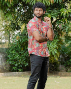 Leafing Red Floral Shirt