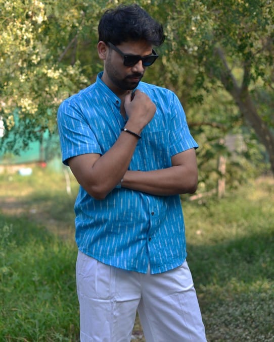 Blue Punch Ikat Shirt