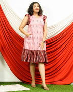 Pink Peacock Frill Dress