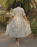 Green Mirror Maternity Dress with Shrug