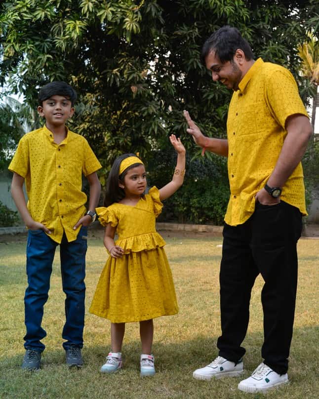 Sunbeam Yellow Father Kid Twining