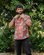 Leafing Red Floral Shirt