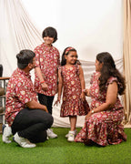 Maroon Lily Frill Family Set