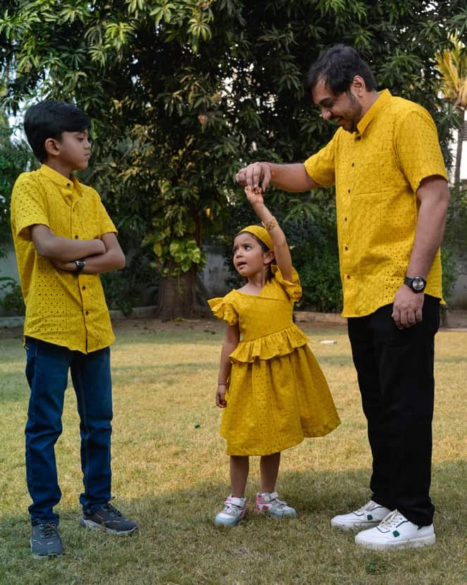 Sunbeam Yellow Father Kid Twining
