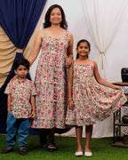 Pink Floral Strappy Mom Kid Twinning