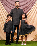 Black Kantha Father Kid Twining