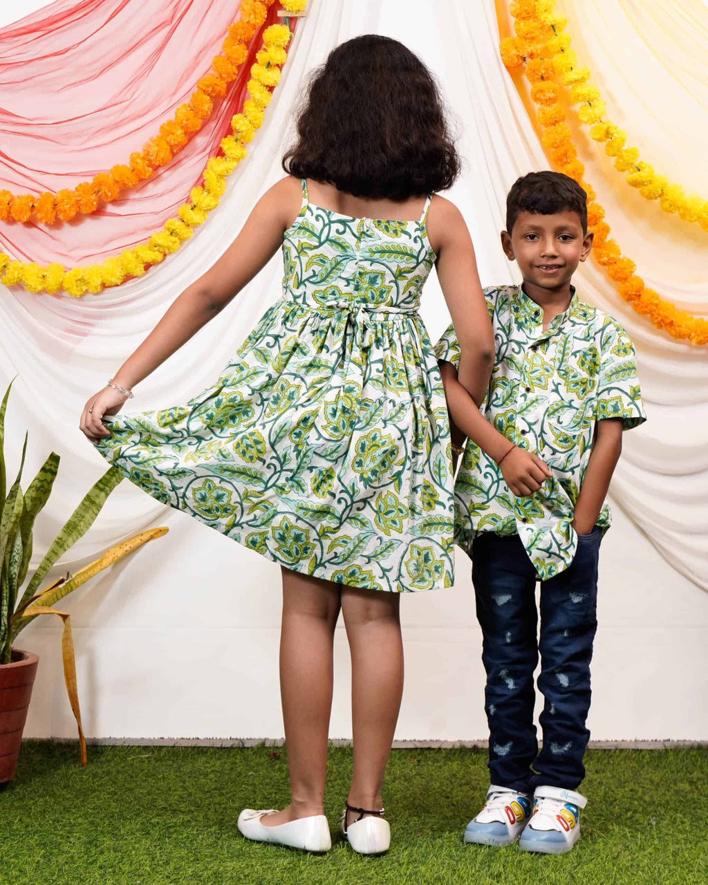 Forest Floral Mom Kid Twinning