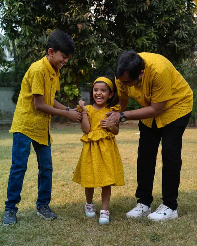 Sunbeam Yellow Father Kid Twining