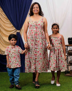 Pink Floral Strappy Mom Kid Twinning