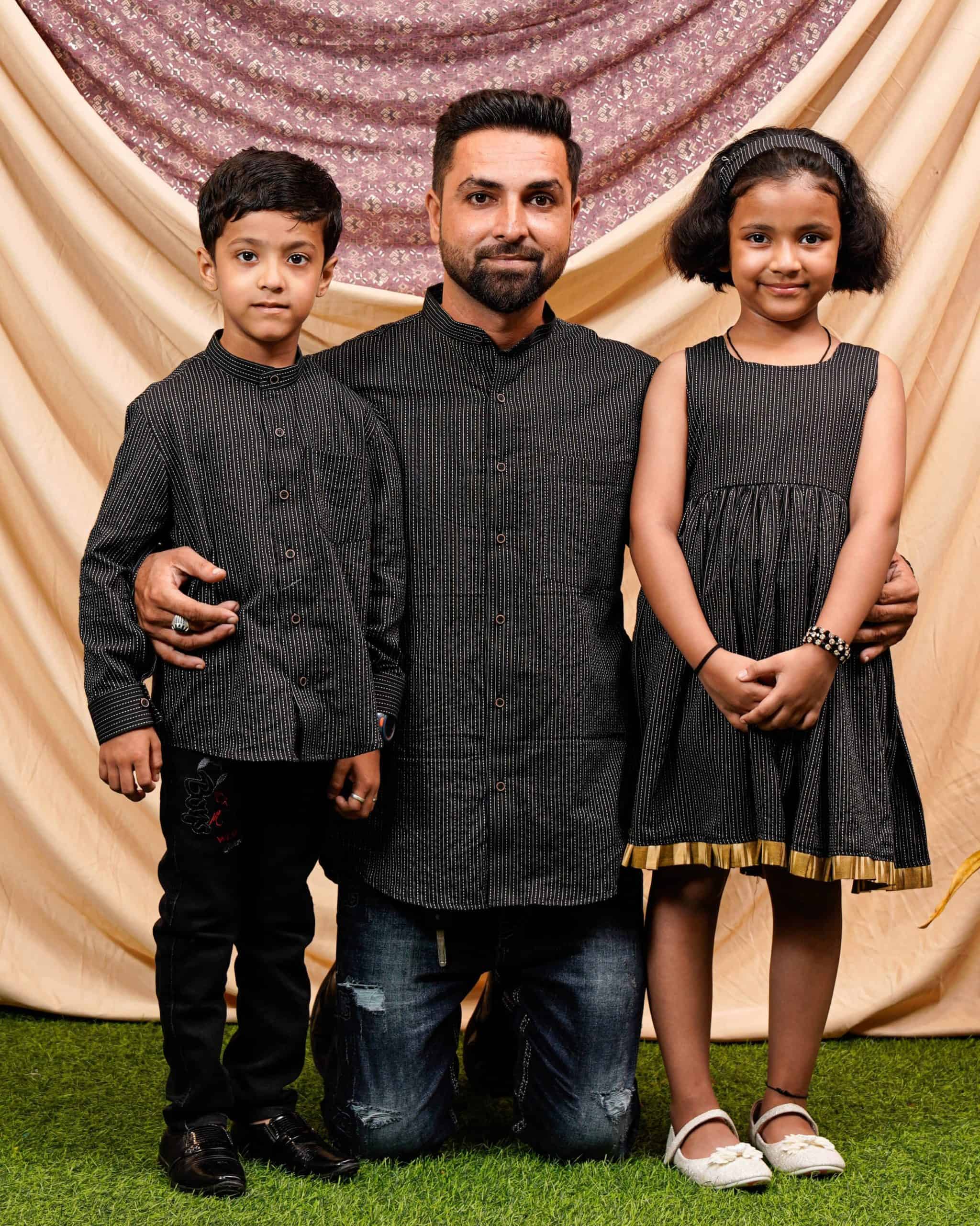 Black Kantha Father Kid Twining