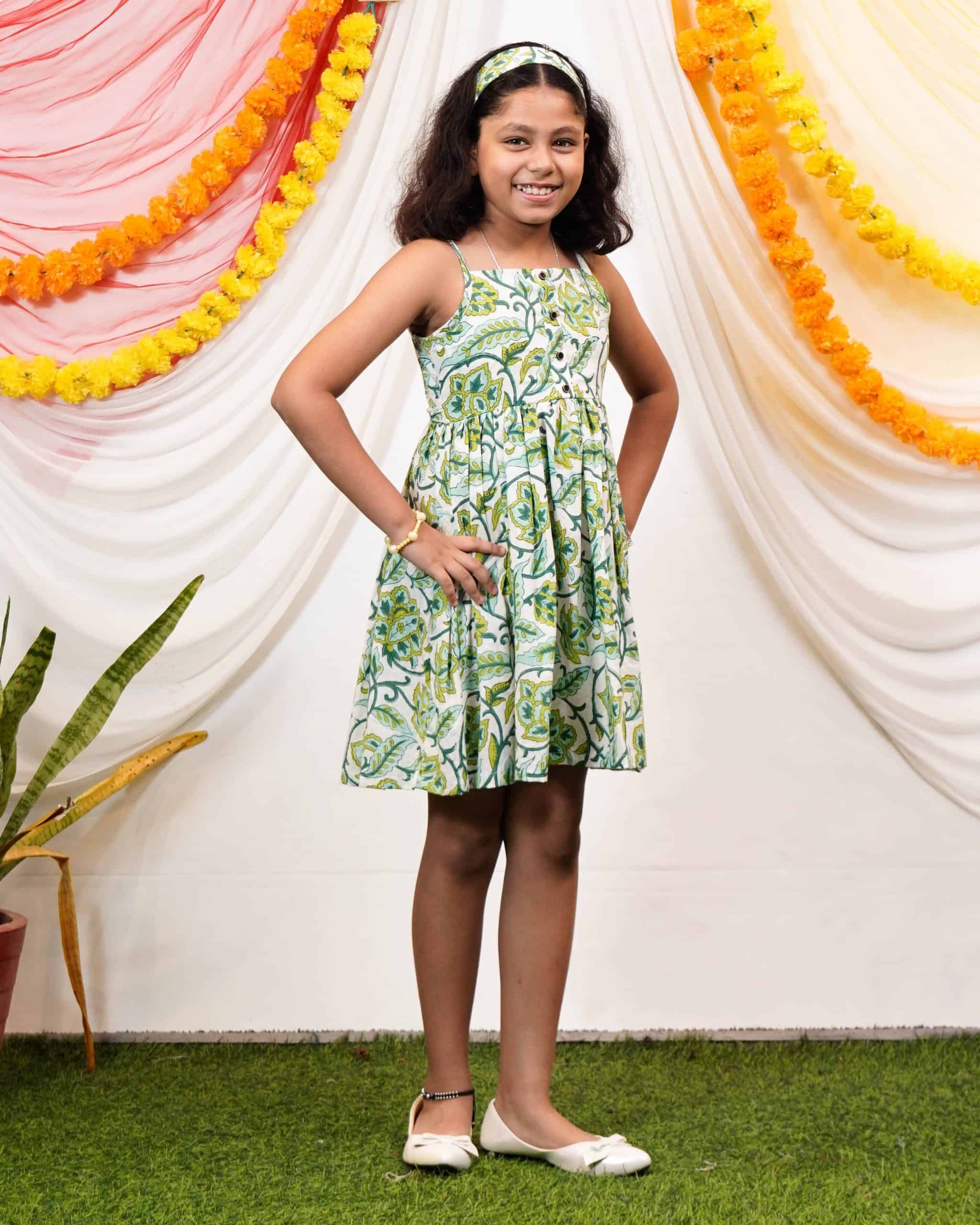 Forest Floral Kids Dress