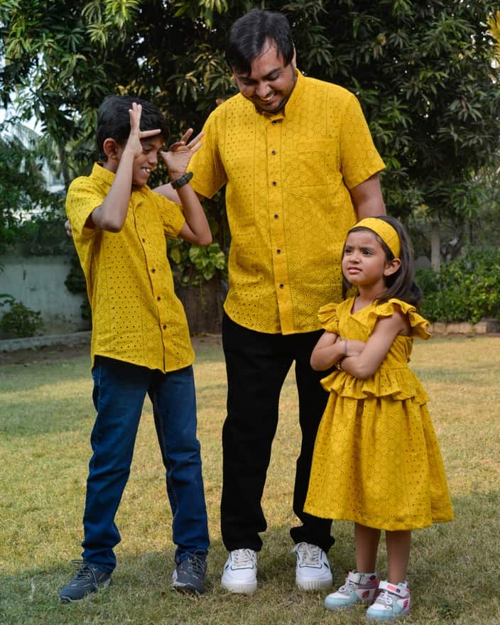 Sunbeam Yellow Father Kid Twining