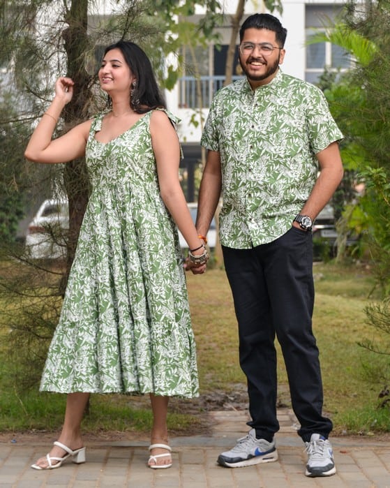 Pista Forest Tie Up Couple Set