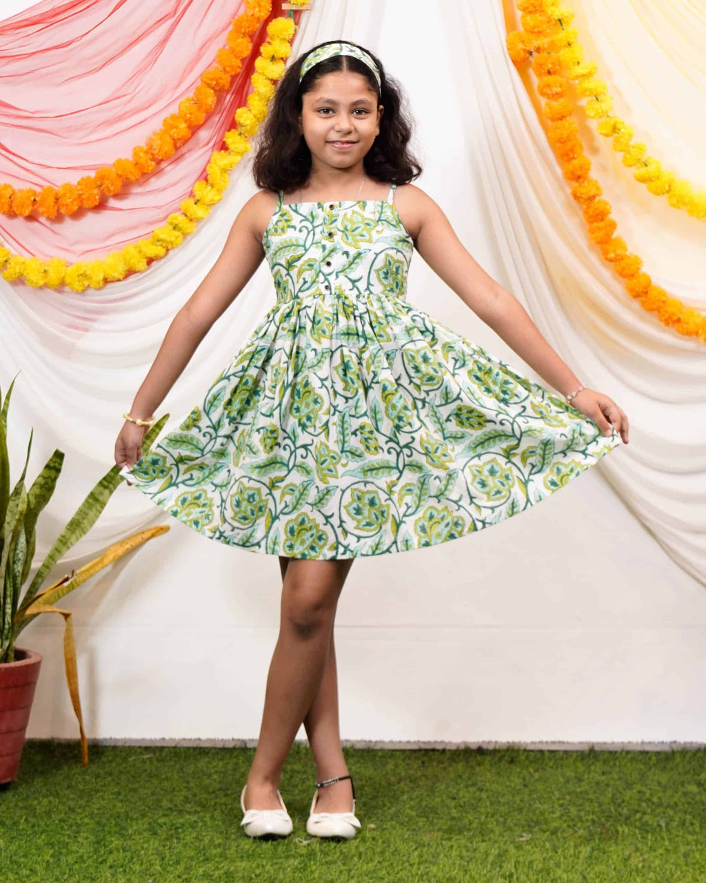 Forest Floral Kids Dress