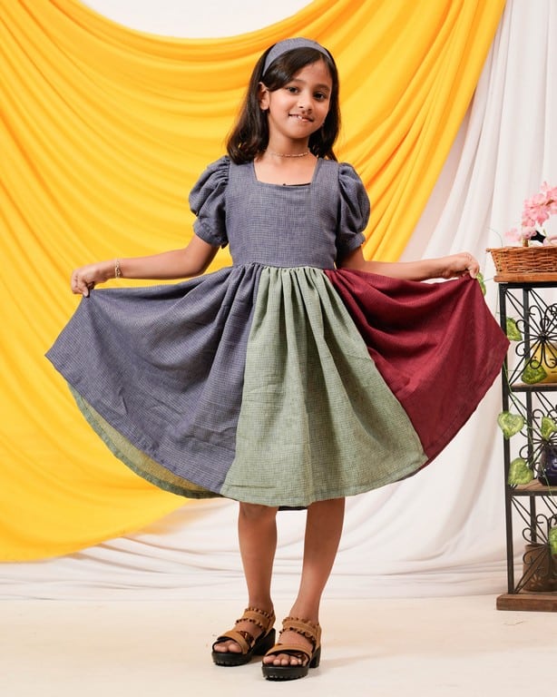 Electric Grey Kids Dress