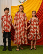 Red Lisa Midi Mother Kids Twinning